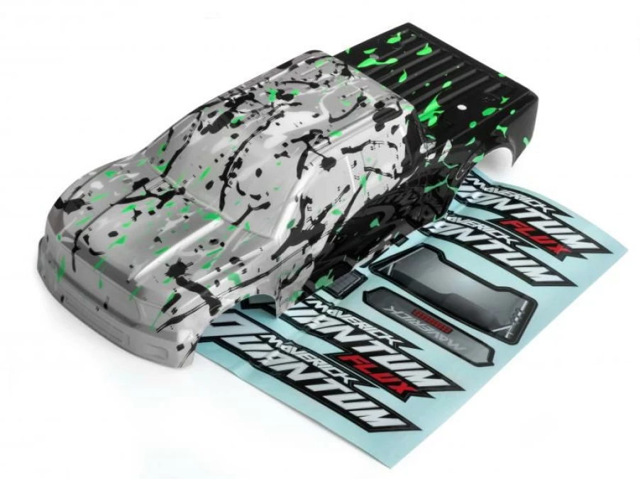 * Bodyshells | Maverick Quantum Mt Body (Silver/Green)