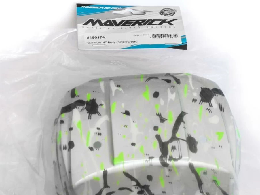 * Bodyshells | Maverick Quantum Mt Body (Silver/Green)