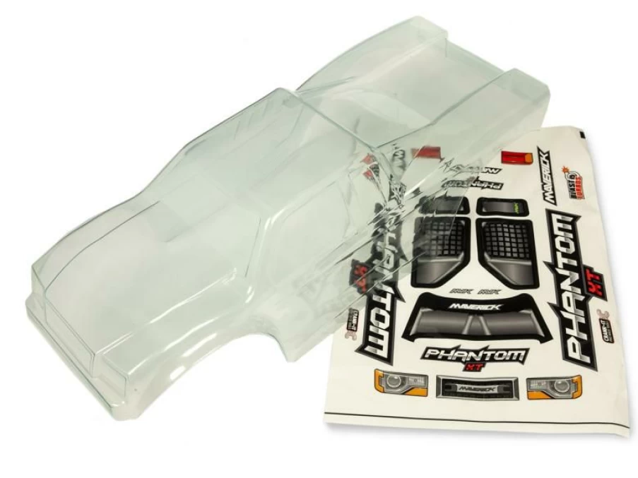 * Bodyshells | Maverick Clear Lexan Phantom Xt Truck Body W/ Decal Sheet